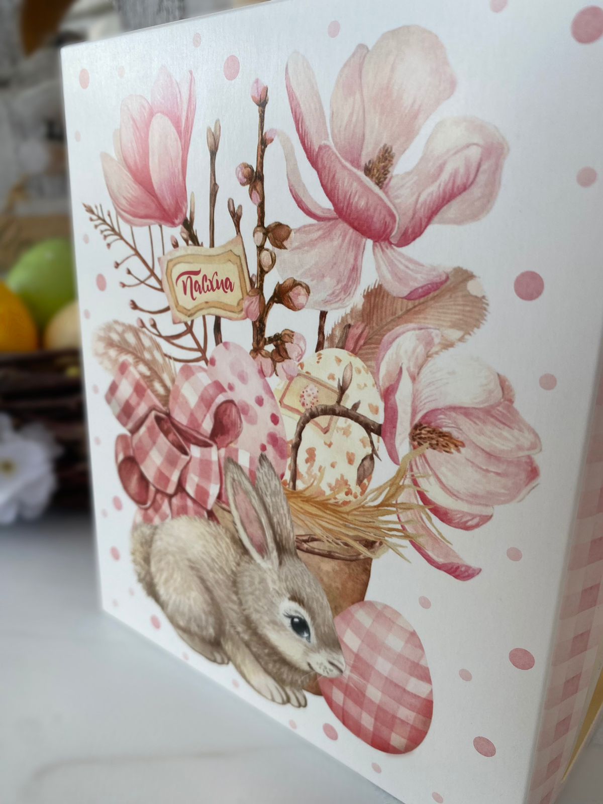 Коробка под кулич с окном "Пасхальный букет" — изображение 3